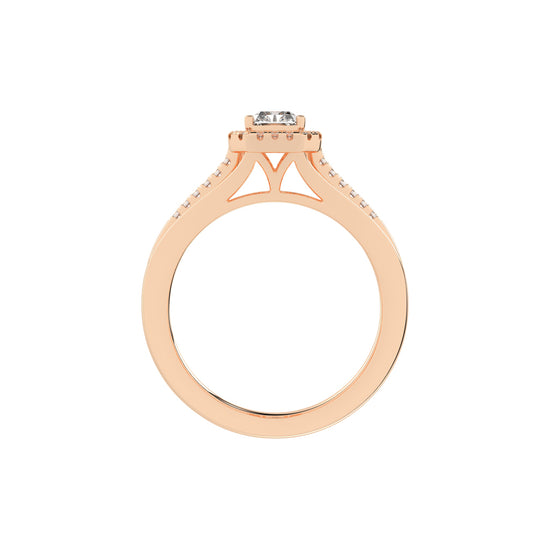 Elysira Split shank radiant cut classic lab diamond ring