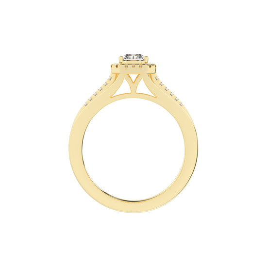 Elysira Split shank radiant cut classic lab diamond ring