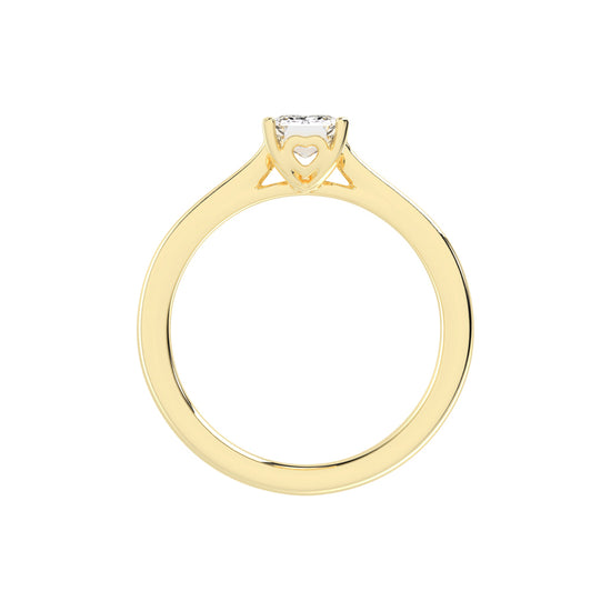 Solaveris Emerald cut solitaire lab diamond ring