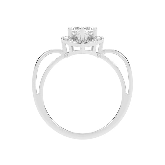Delamira reversed tapred marquise cut delicate lab diamond ring