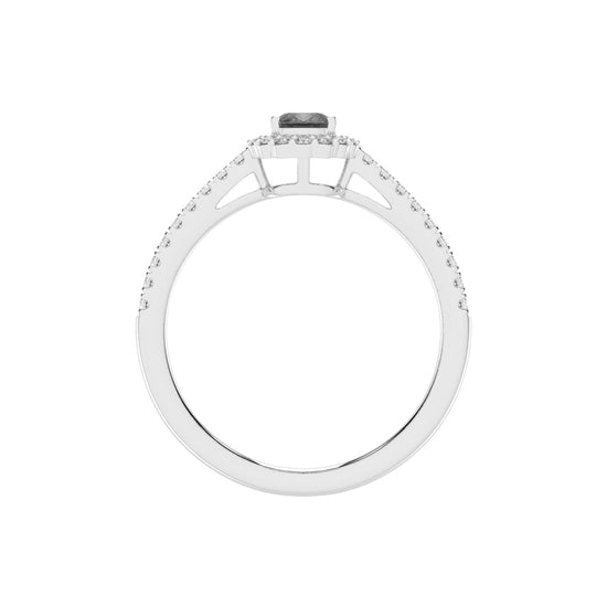 Halivia shared prong oval cut halo lab diamond ring