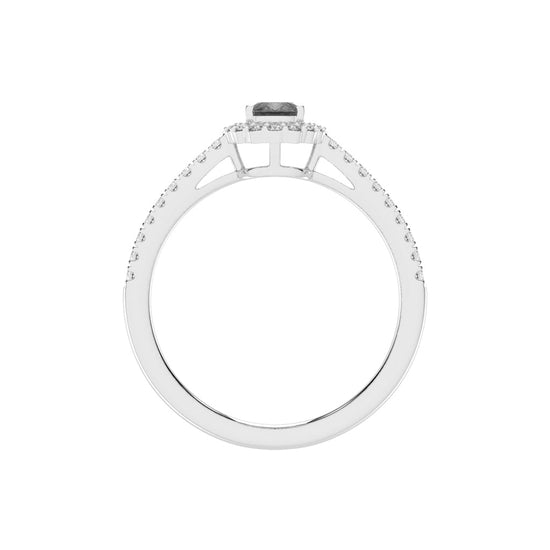 Halivia shared prong oval cut halo lab diamond ring