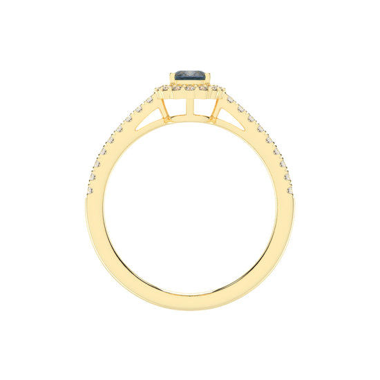 Halivia shared prong oval cut halo lab diamond ring