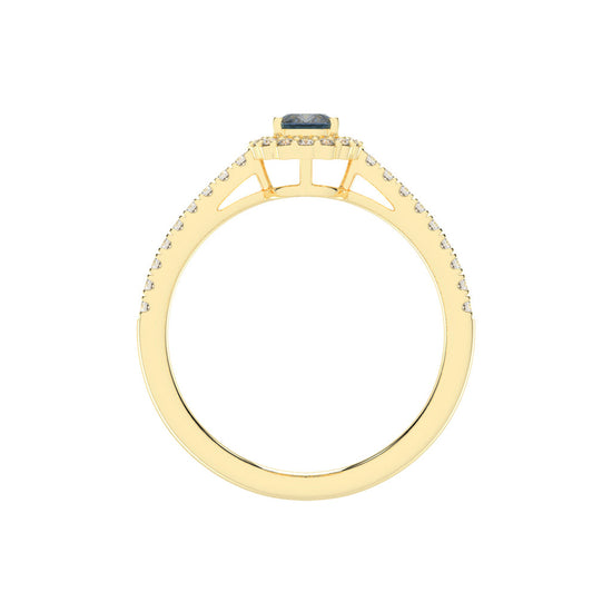 Halivia shared prong oval cut halo lab diamond ring