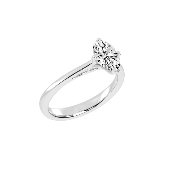 Solentis oval cut solitaire lab diamond ring