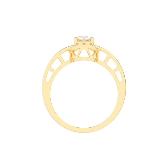 Halicress Split shank oval cut halo lab diamond ring