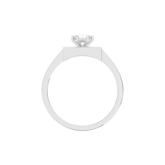 Delicina six prong round cut delicate lab diamond ring