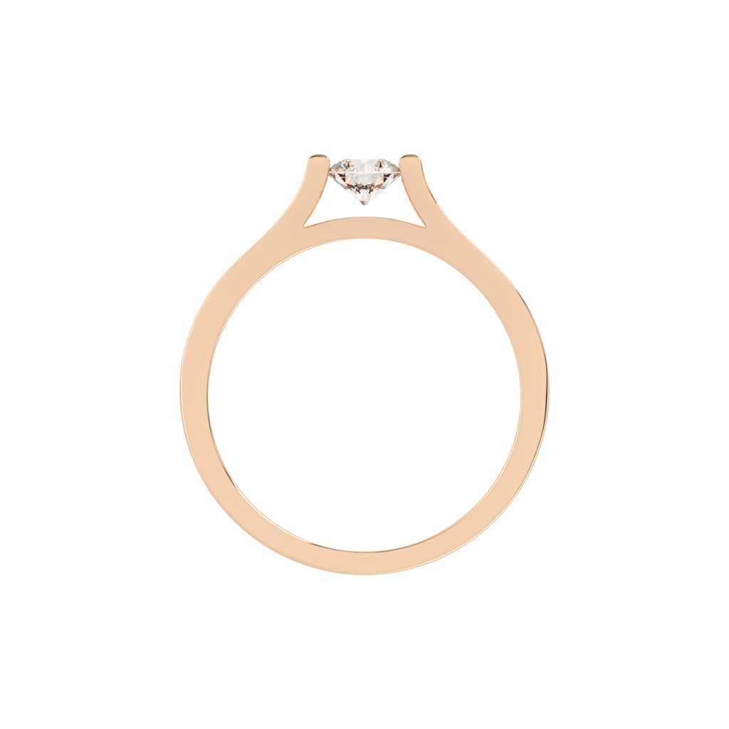 Delencia bar set round cut delicate lab diamond ring