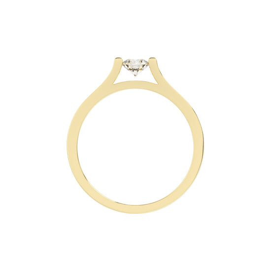 Delencia bar set round cut delicate lab diamond ring