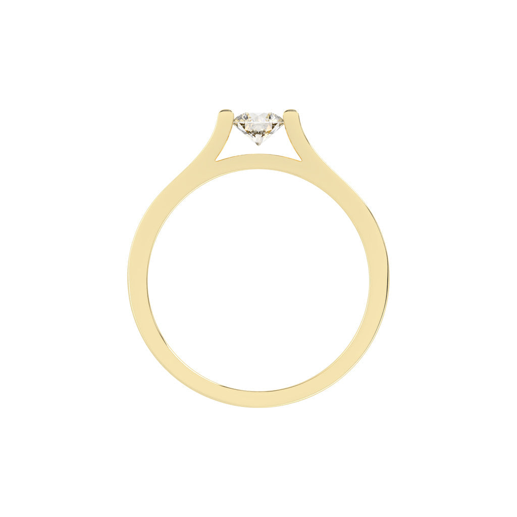 Delencia bar set round cut delicate lab diamond ring