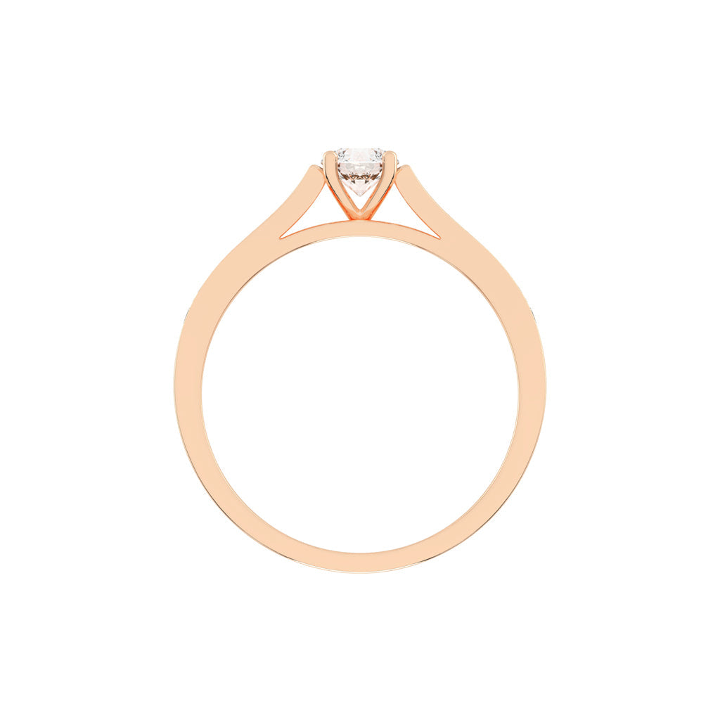 Delanova round cut delicate lab diamond ring