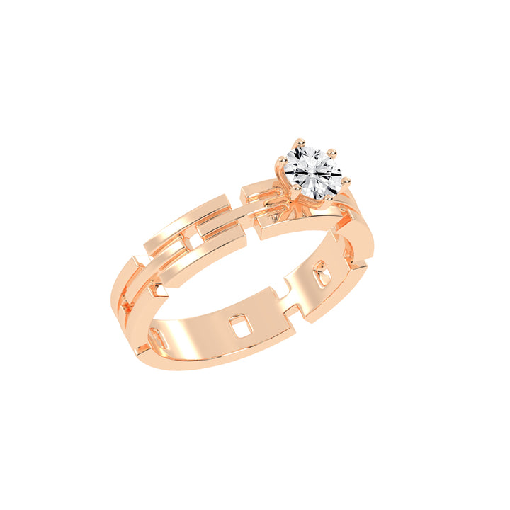 Delorana six prong round cut delicate lab diamond ring