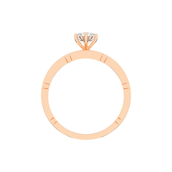 Delorana six prong round cut delicate lab diamond ring