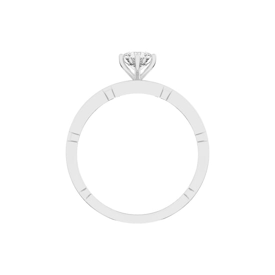 Delorana six prong round cut delicate lab diamond ring