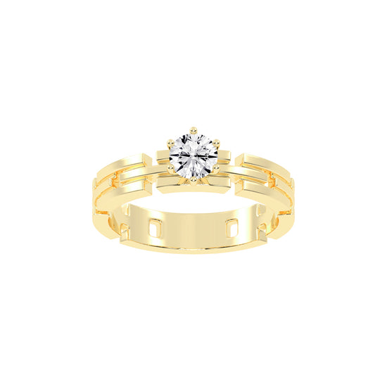 Delorana six prong round cut delicate lab diamond ring