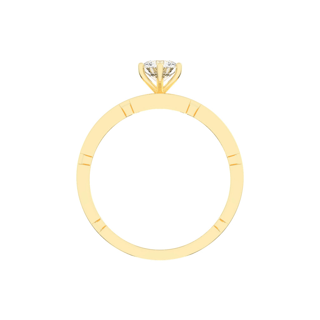 Delorana six prong round cut delicate lab diamond ring