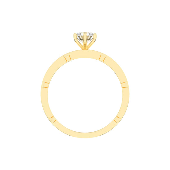 Delorana six prong round cut delicate lab diamond ring