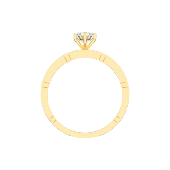 Delorana six prong round cut delicate lab diamond ring
