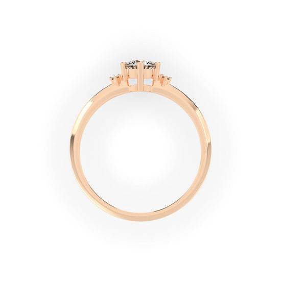 Solvalaire basket Round cut solitaire lab diamond ring