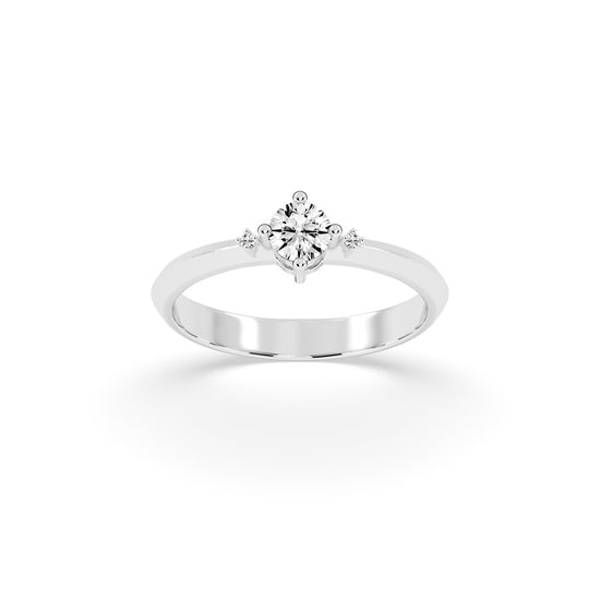 Solvalaire basket Round cut solitaire lab diamond ring