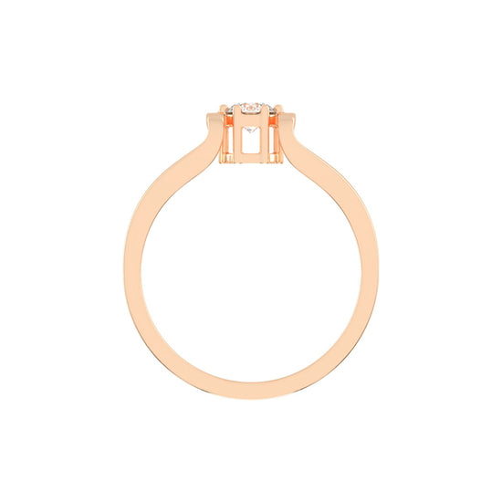 Delioraia Split shank round cut delicate lab diamond ring