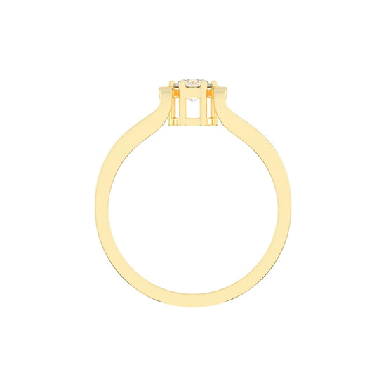 Delioraia Split shank round cut delicate lab diamond ring