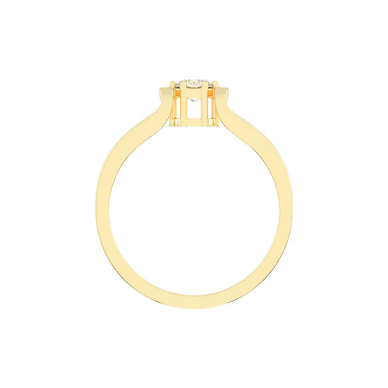 Delioraia Split shank round cut delicate lab diamond ring