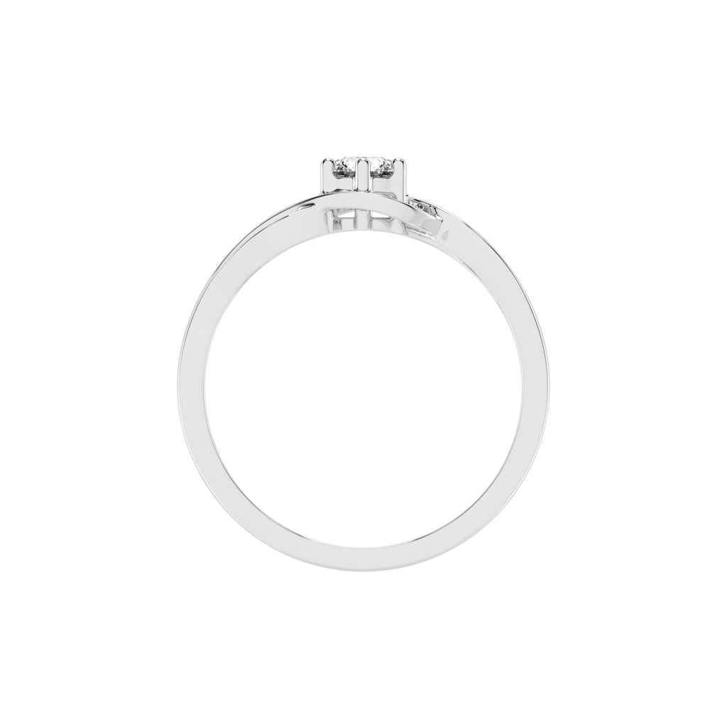 Delorielle crisscross round cut delicate lab diamond ring