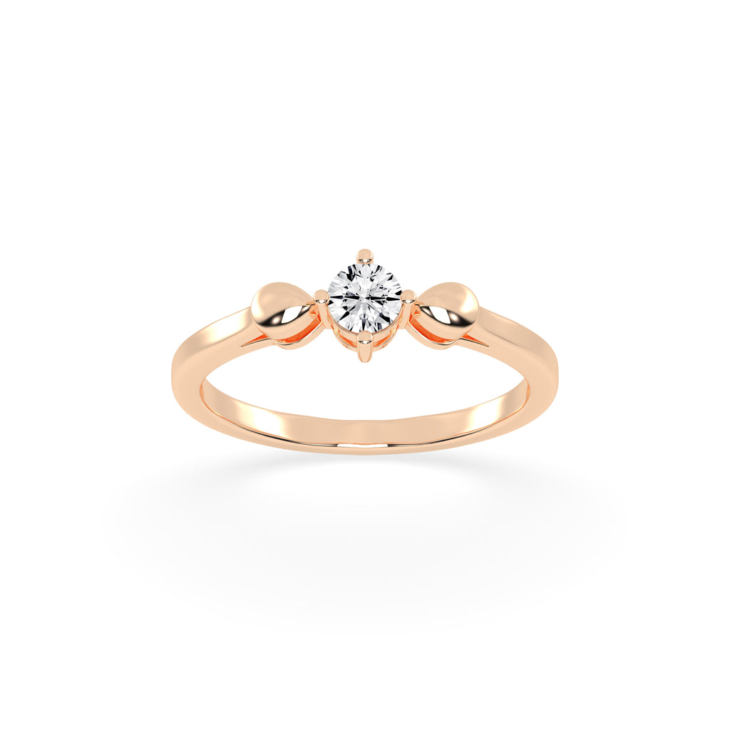 Deliqueza Adjustable round cut delicate lab diamond ring