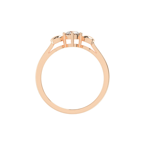 Deliqueza Adjustable round cut delicate lab diamond ring