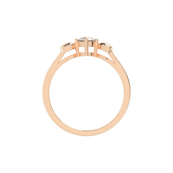 Deliqueza Adjustable round cut delicate lab diamond ring