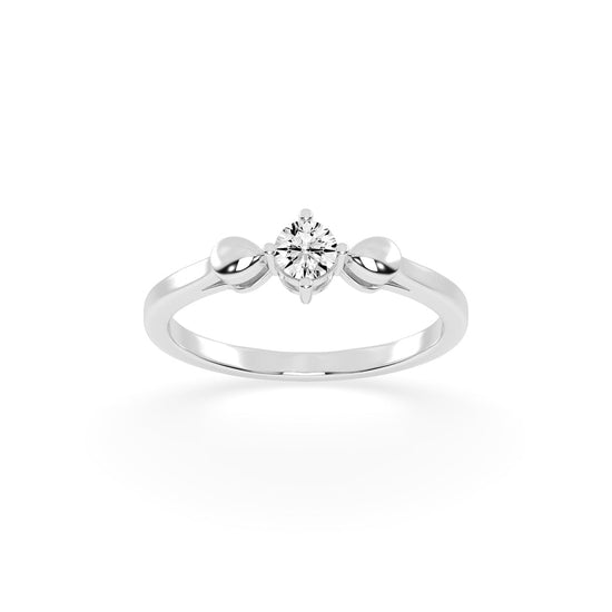 Deliqueza Adjustable round cut delicate lab diamond ring