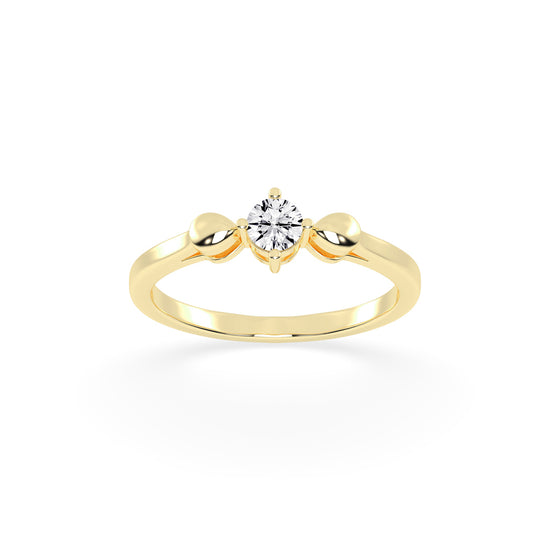 Deliqueza Adjustable round cut delicate lab diamond ring