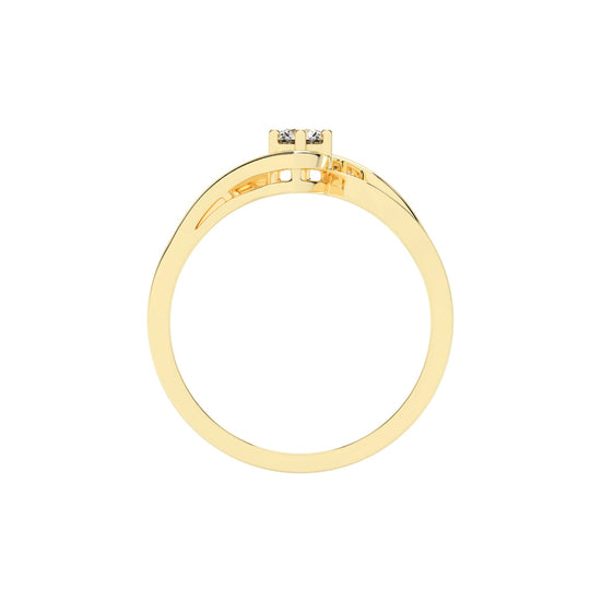 Delivone round cut delicate lab diamond ring