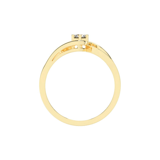 Delivone round cut delicate lab diamond ring