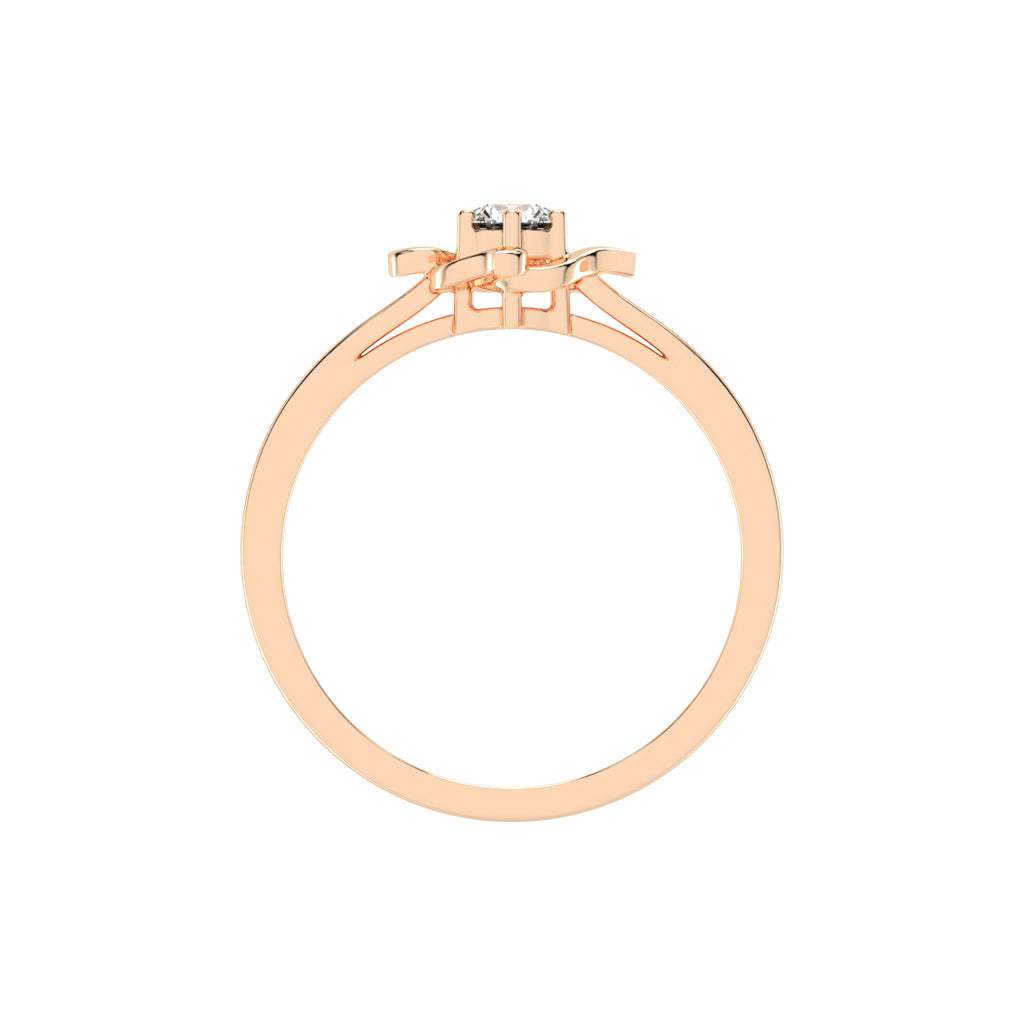 Delornis floral round cut delicate lab diamond ring