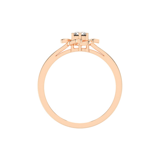 Delornis floral round cut delicate lab diamond ring