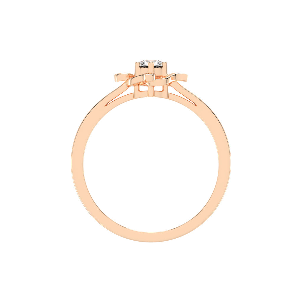 Delornis floral round cut delicate lab diamond ring