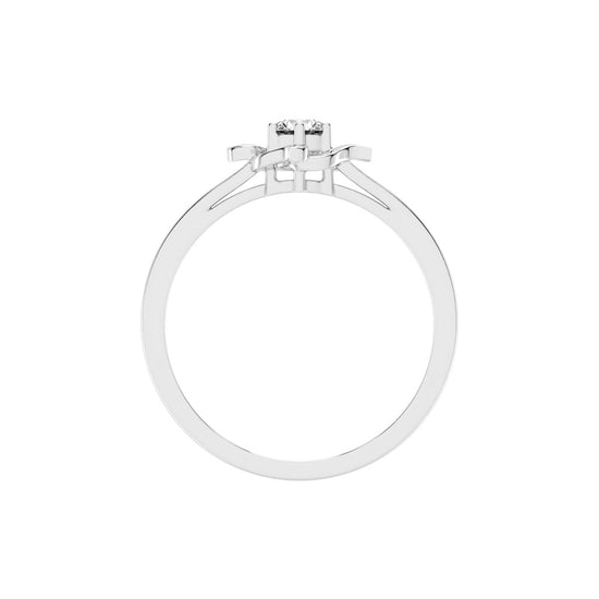 Delornis floral round cut delicate lab diamond ring
