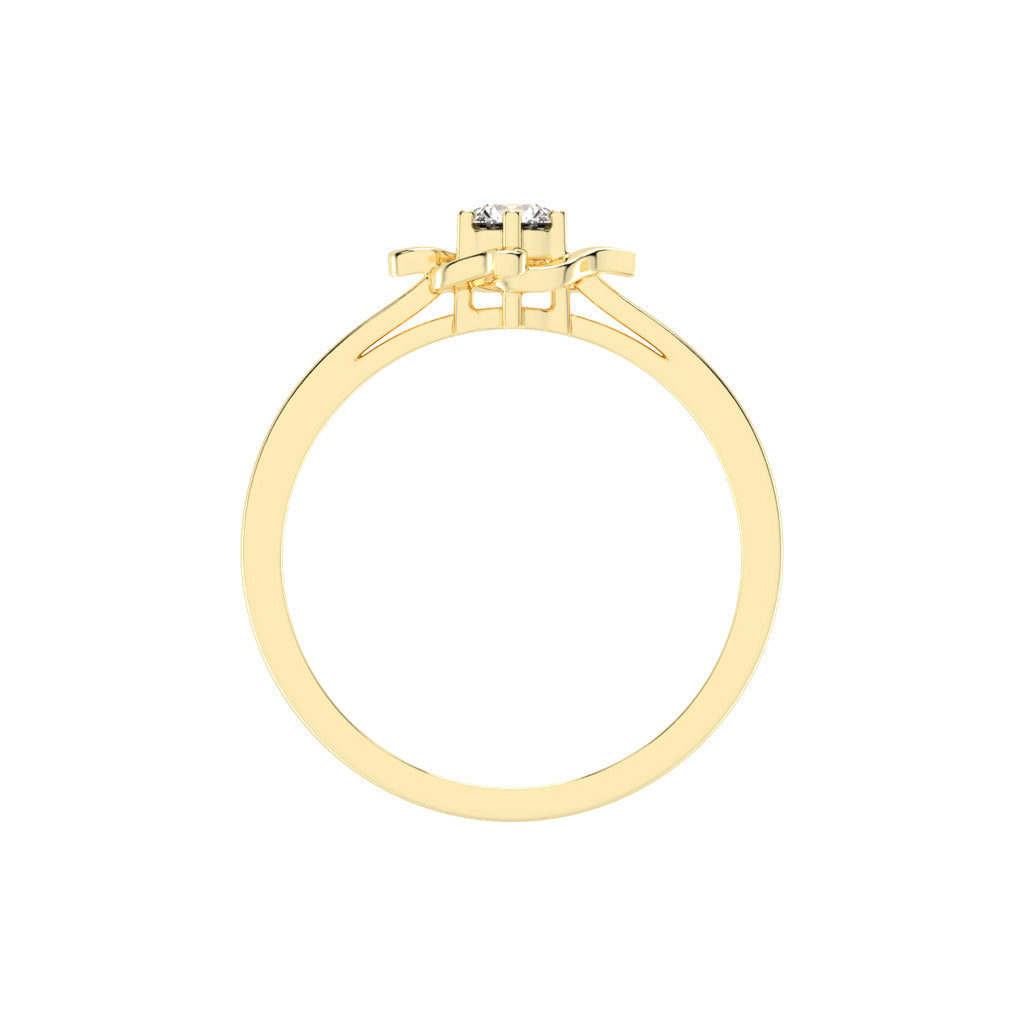Delornis floral round cut delicate lab diamond ring