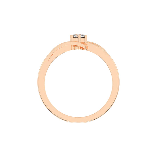 Delacera vintage round cut delicate lab diamond ring