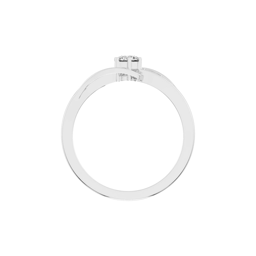 Delacera vintage round cut delicate lab diamond ring