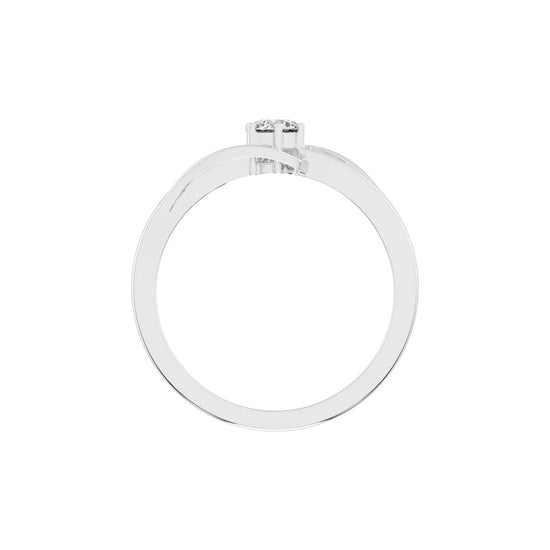 Delacera vintage round cut delicate lab diamond ring