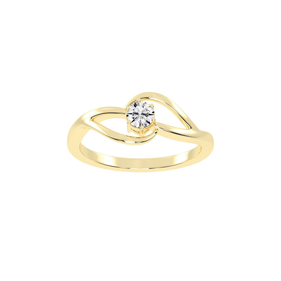 Delacera vintage round cut delicate lab diamond ring