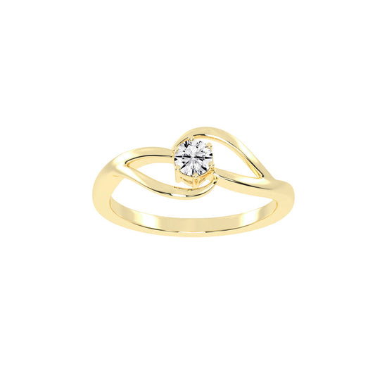 Delacera vintage round cut delicate lab diamond ring