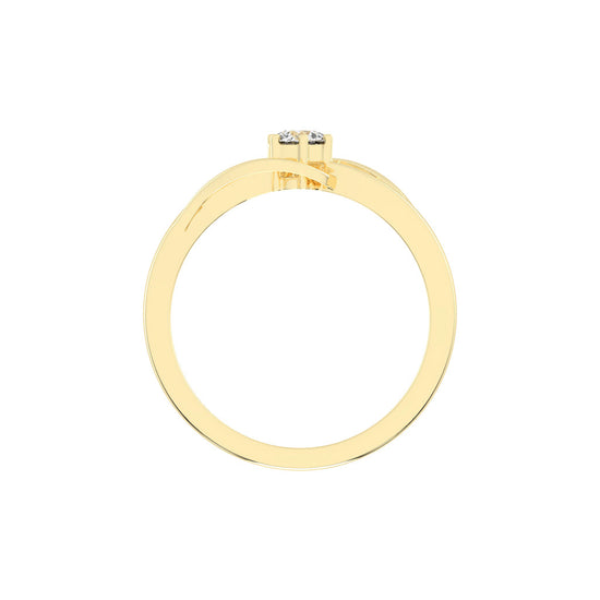 Delacera vintage round cut delicate lab diamond ring