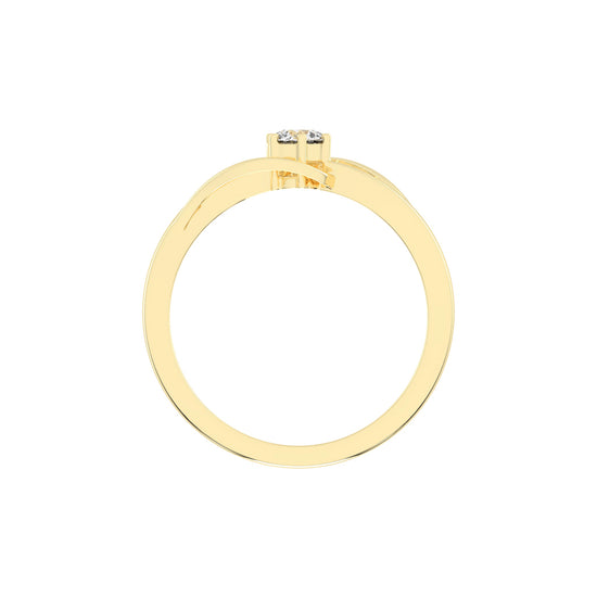 Delacera vintage round cut delicate lab diamond ring