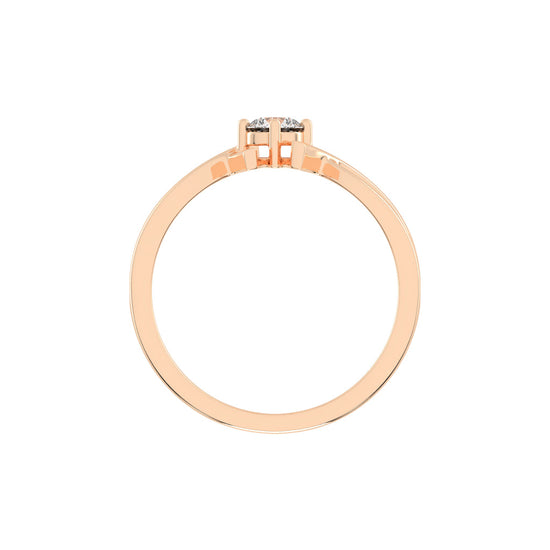 Delamura fancy round shape delicate lab diamond ring