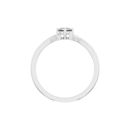Delamura fancy round shape delicate lab diamond ring