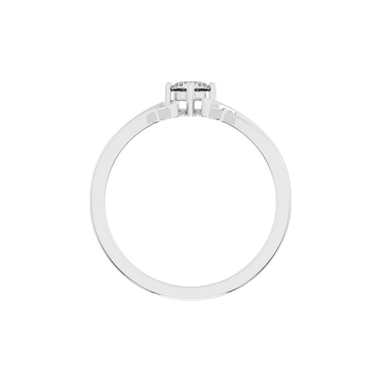 Delamura fancy round shape delicate lab diamond ring